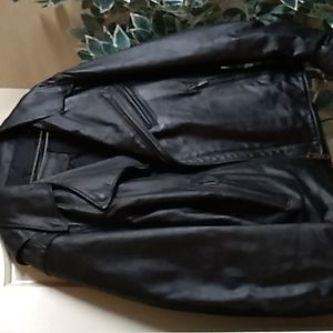 Men's  new leather biker jacket